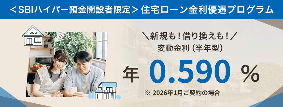 SBI新生銀行「SBIハイパー預金プログラム」バナー