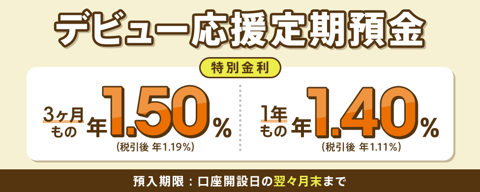 auじぶん銀行 デビュー応援定期預金キャンペーンバナー