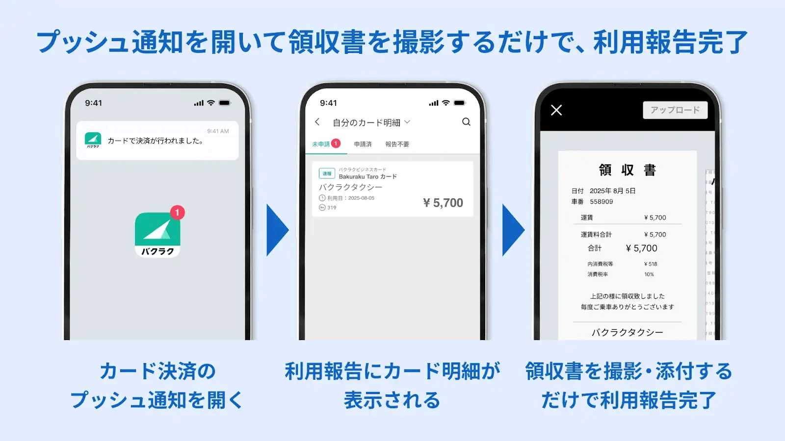 バクラクビジネスカードのアプリでの提出
