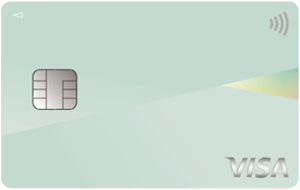 Oliveフレキシブルペイのパステルグリーン券面