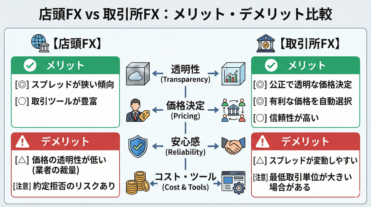 取引所FXのメリット・デメリット