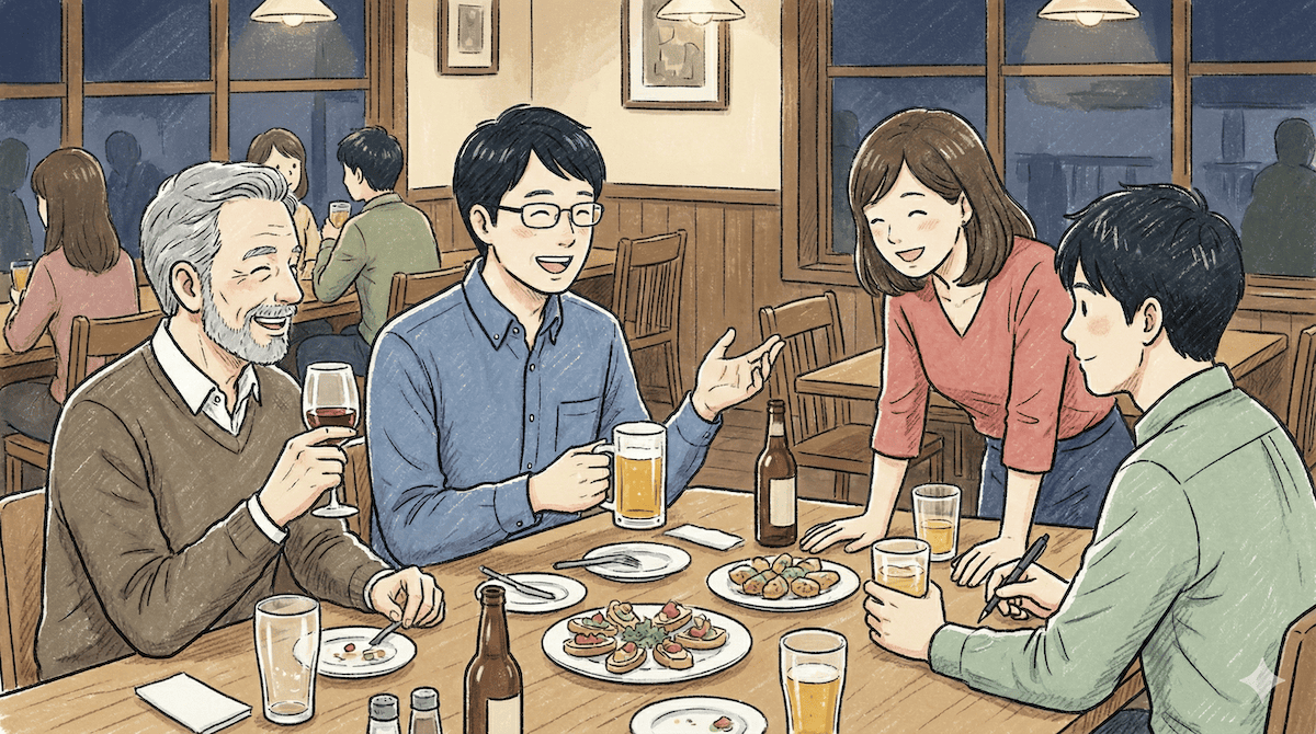 オフ会で学ぶ児山さんの画像