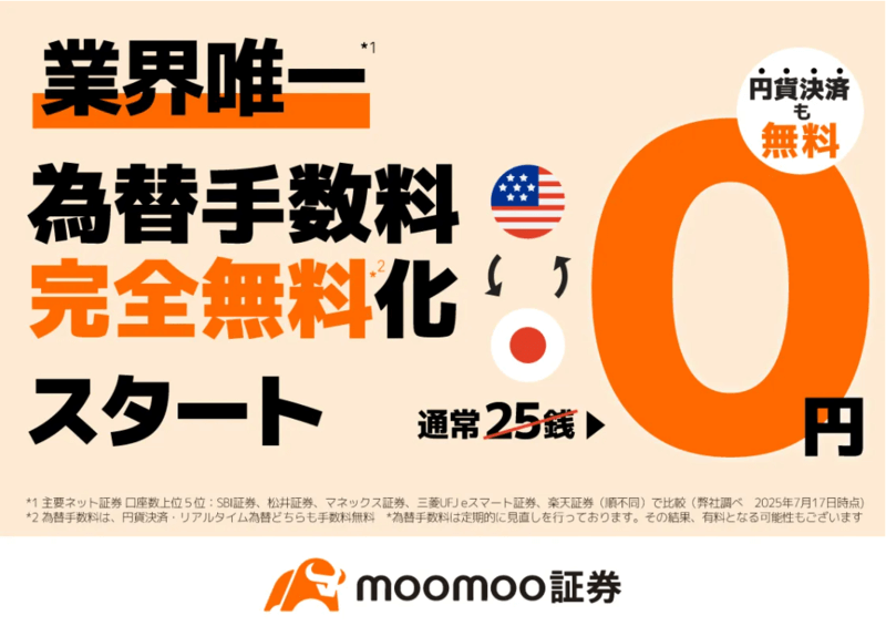 moomoo証券の為替手数料無料化スタート