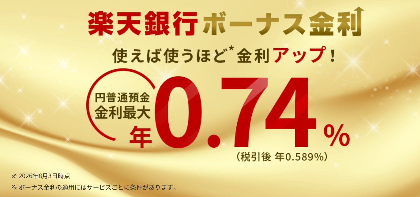 楽天銀行PR広告バナー