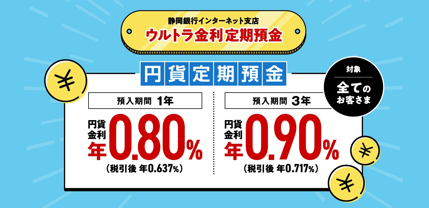 静岡銀行「ウルトラ金利定期預金」バナー